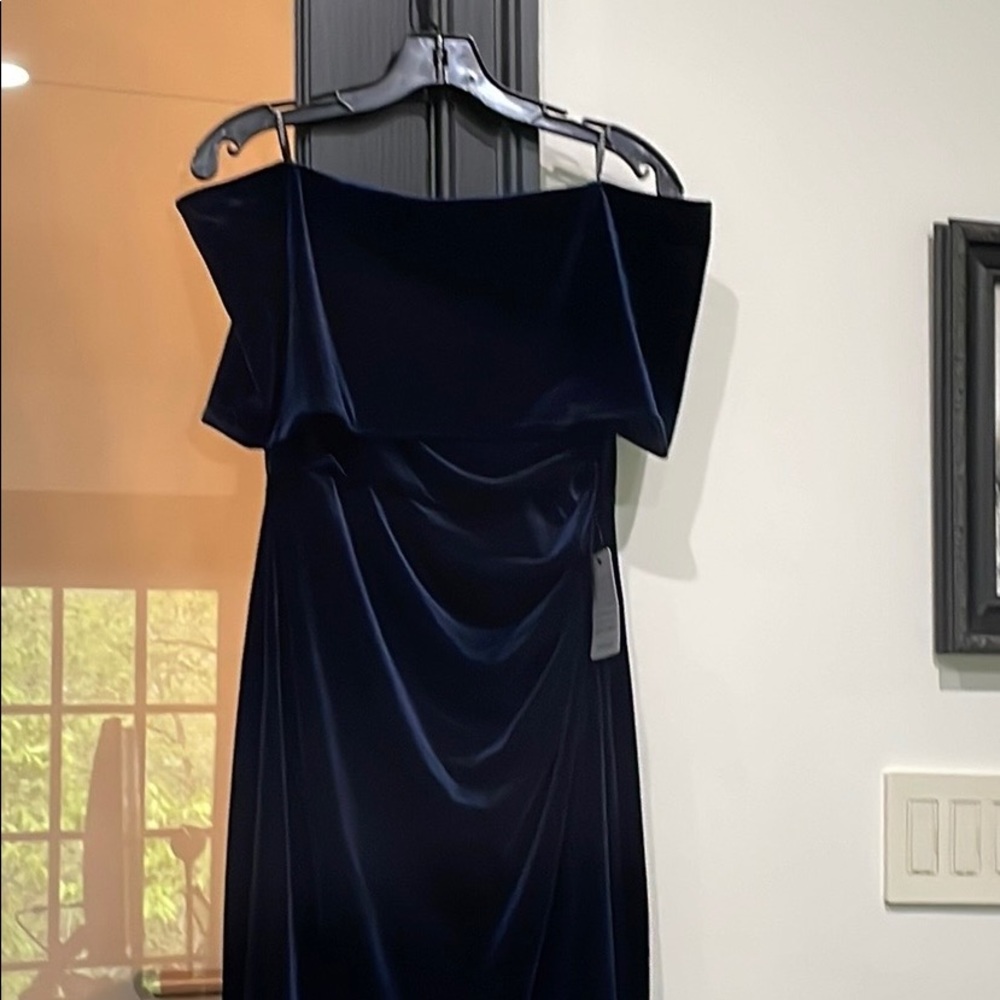New Vince Camuto navy velvet cocktail dress